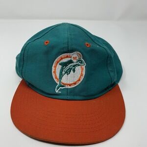 Vintage Miami Dolphins Hat Cap Snap Back One Size Green NFL Football Competitor